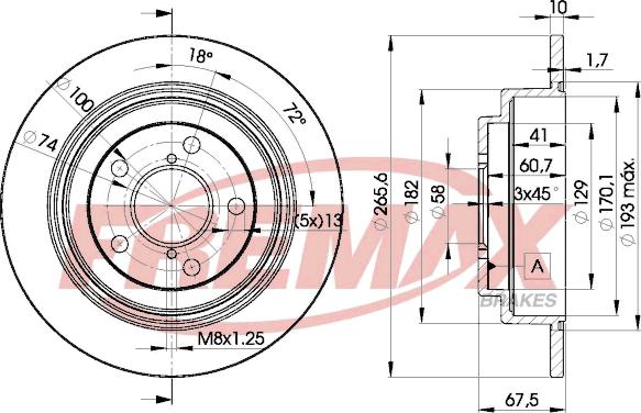 FREMAX BD-0034 - Тормозной диск autosila-amz.com