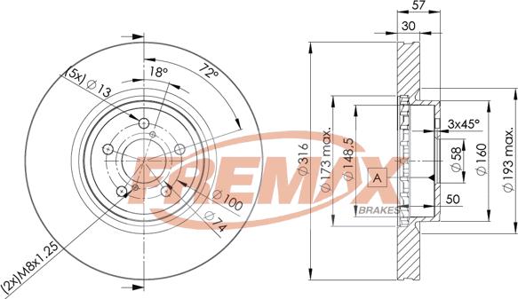 FREMAX BD-0035 - Тормозной диск autosila-amz.com