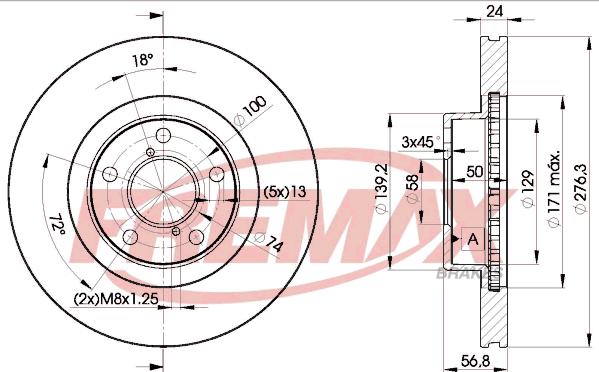 FREMAX BD-0033 - Тормозной диск autosila-amz.com