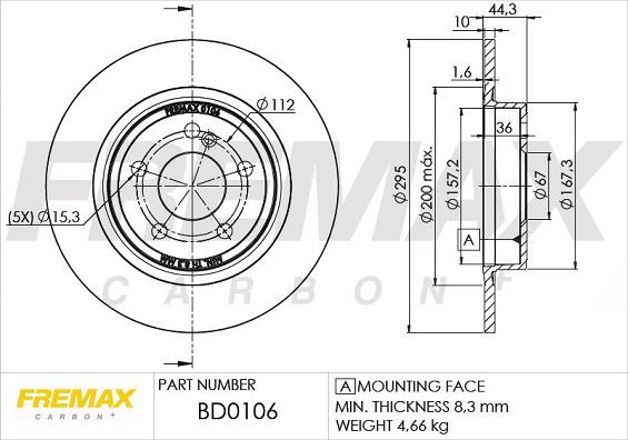 FREMAX BD-0106 - Тормозной диск autosila-amz.com