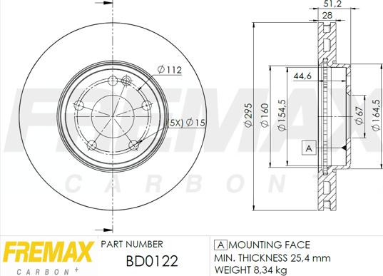 FREMAX BD-0122 - Тормозной диск autosila-amz.com