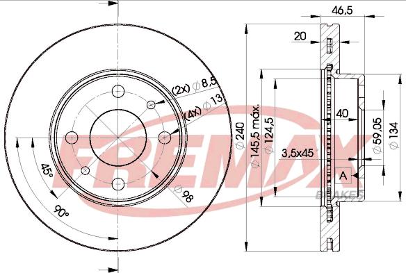 FREMAX BD-0178 - Тормозной диск autosila-amz.com