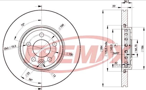 FREMAX BD-0844 - Тормозной диск autosila-amz.com