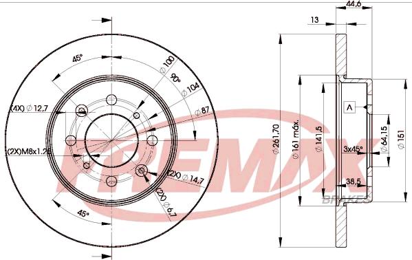 FREMAX BD-0841 - Тормозной диск autosila-amz.com