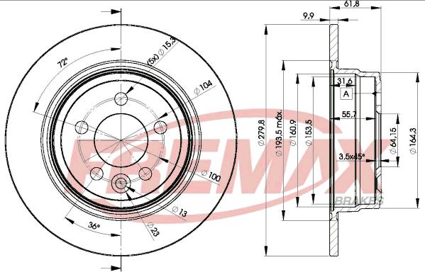 FREMAX BD-0847 - Тормозной диск autosila-amz.com