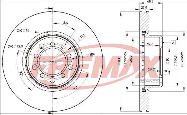 FREMAX BD-0805 - Тормозной диск autosila-amz.com