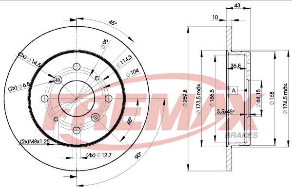 FREMAX BD-0802 - Тормозной диск autosila-amz.com