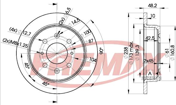 FREMAX BD-0817 - Тормозной диск autosila-amz.com