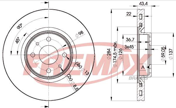 FREMAX BD-0356 - Тормозной диск autosila-amz.com