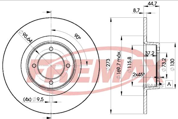 FREMAX BD-0387 - Тормозной диск autosila-amz.com