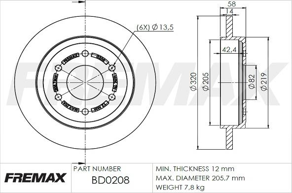 FREMAX BD-0208 - Тормозной диск autosila-amz.com