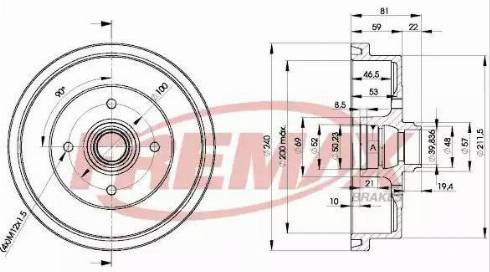 FREMAX BD-1512 - Тормозной барабан autosila-amz.com