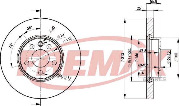 FREMAX BD-1530 - Тормозной диск autosila-amz.com