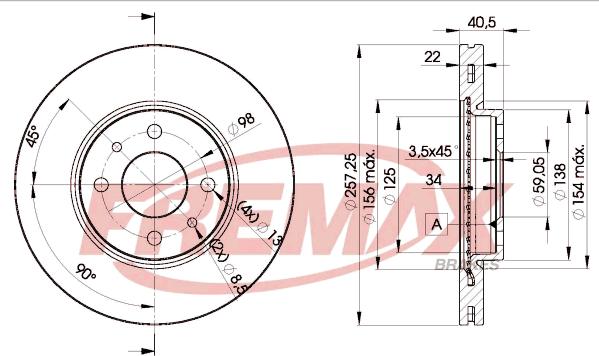 FREMAX BD-1650 - Тормозной диск autosila-amz.com