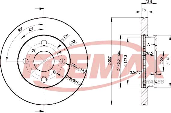 FREMAX BD-1607 - Тормозной диск autosila-amz.com