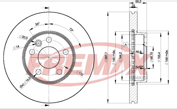 FREMAX BD-1093 - Тормозной диск autosila-amz.com