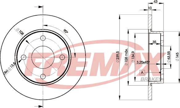FREMAX BD-1063 - Тормозной диск autosila-amz.com