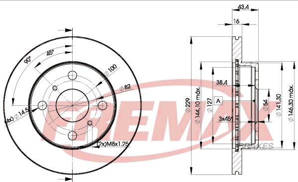 FREMAX BD-1009 - Тормозной диск autosila-amz.com