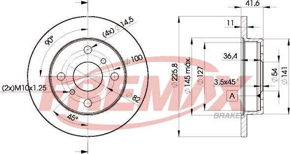 FREMAX BD-1006 - Тормозной диск autosila-amz.com