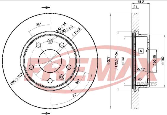 FREMAX BD-1010 - Тормозной диск autosila-amz.com