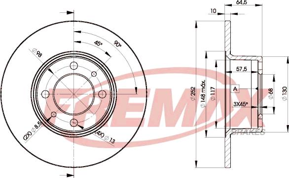 FREMAX BD-1070 - Тормозной диск autosila-amz.com