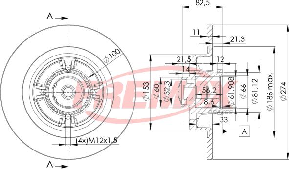 FREMAX BD-1181 - Тормозной диск autosila-amz.com