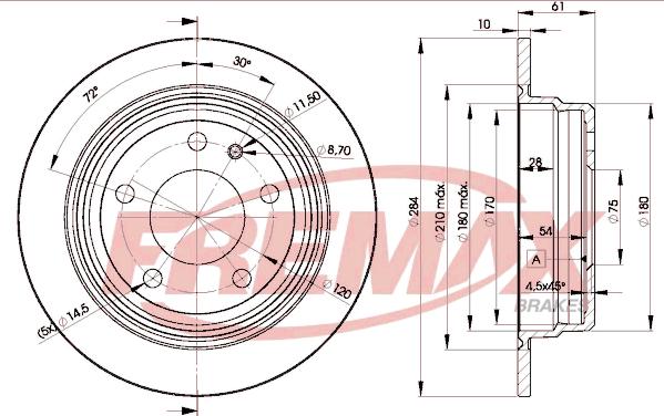 FREMAX BD-1387 - Тормозной диск autosila-amz.com