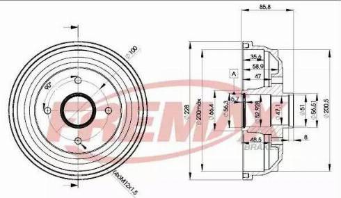 FREMAX BD-1242 - Тормозной барабан autosila-amz.com