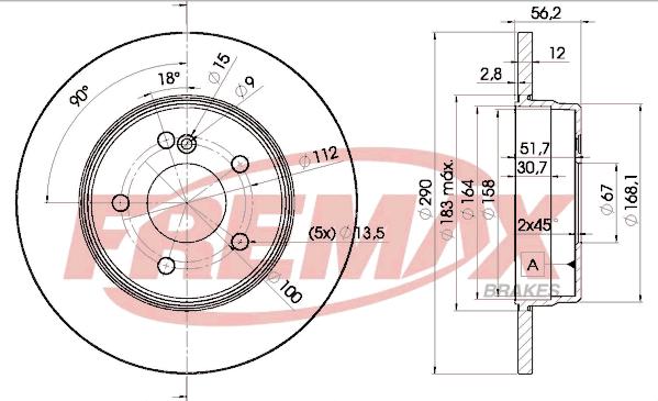 FREMAX BD-1213 - Тормозной диск autosila-amz.com