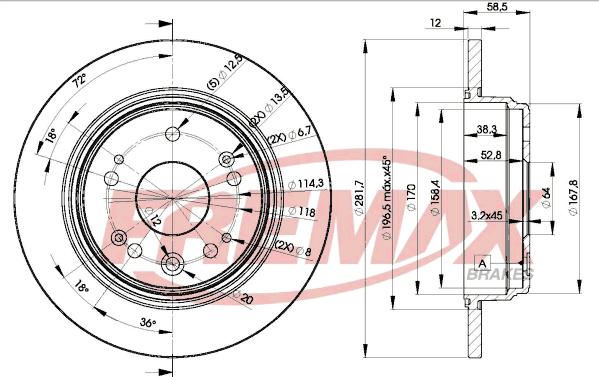 FREMAX BD-1706 - Тормозной диск autosila-amz.com