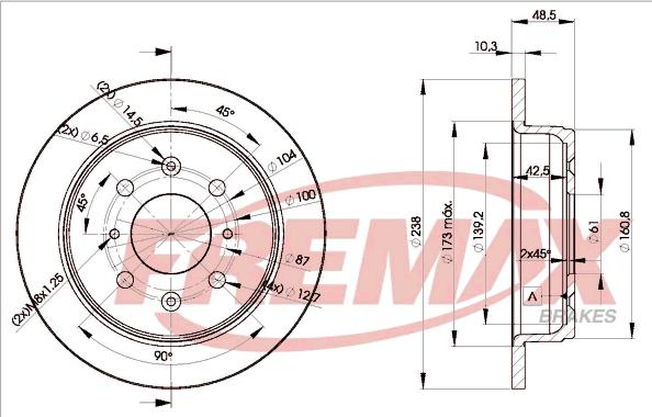 FREMAX BD-1703 - Тормозной диск autosila-amz.com