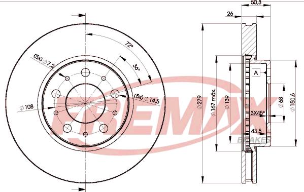 FREMAX BD-1788 - Тормозной диск autosila-amz.com