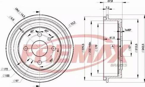 FREMAX BD-8958 - Тормозной барабан autosila-amz.com