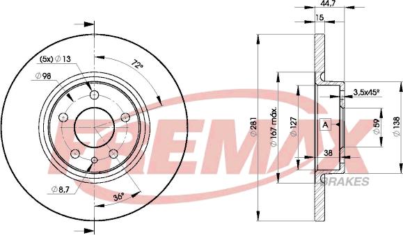 FREMAX BD-8567 - Тормозной диск autosila-amz.com