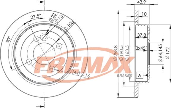 FREMAX BD-8571 - Тормозной диск autosila-amz.com