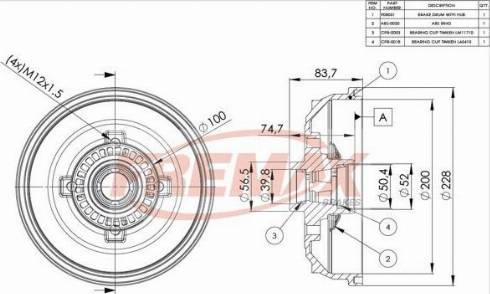 FREMAX BD-8051-KT - Тормозной барабан autosila-amz.com