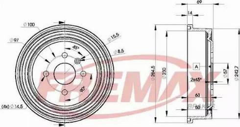 FREMAX BD-8063 - Тормозной барабан autosila-amz.com