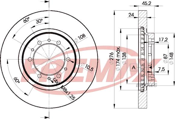 FREMAX BD-8716 - Тормозной диск autosila-amz.com