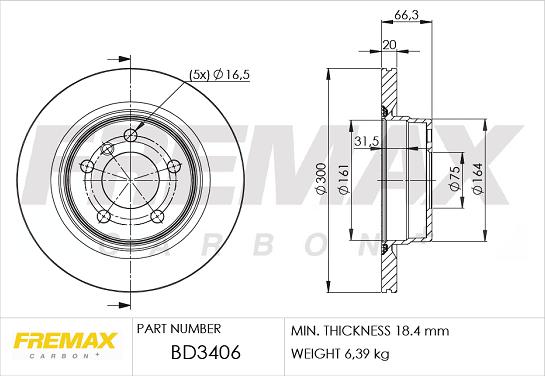 FREMAX BD-3406 - Тормозной диск autosila-amz.com