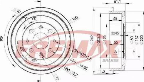 FREMAX BD-3042 - Тормозной барабан autosila-amz.com