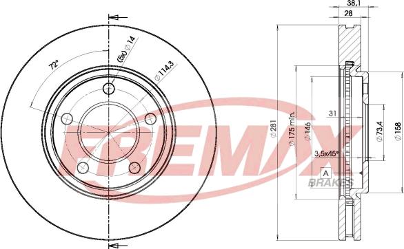 FREMAX BD-3002 - Тормозной диск autosila-amz.com