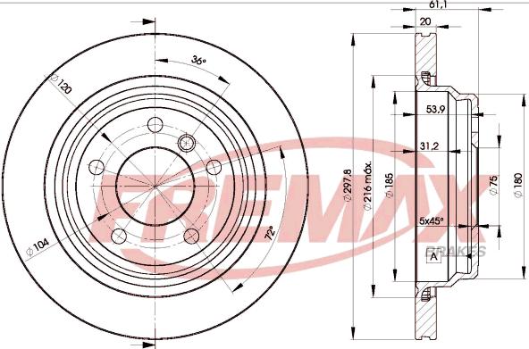 FREMAX BD-3153 - Тормозной диск autosila-amz.com