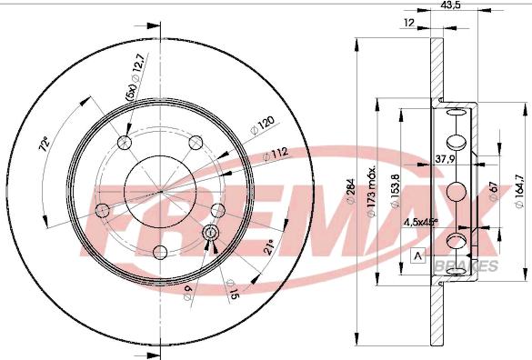 FREMAX BD-3180 - Тормозной диск autosila-amz.com