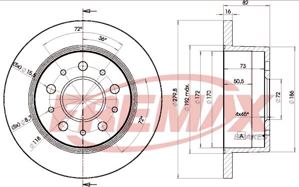 FREMAX BD-3806 - Тормозной диск autosila-amz.com