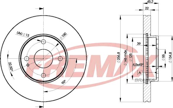 FREMAX BD-3256 - Тормозной диск autosila-amz.com