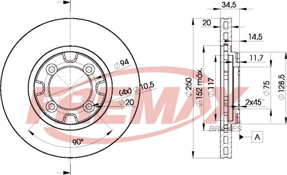 FREMAX BD-3263 - Тормозной диск autosila-amz.com