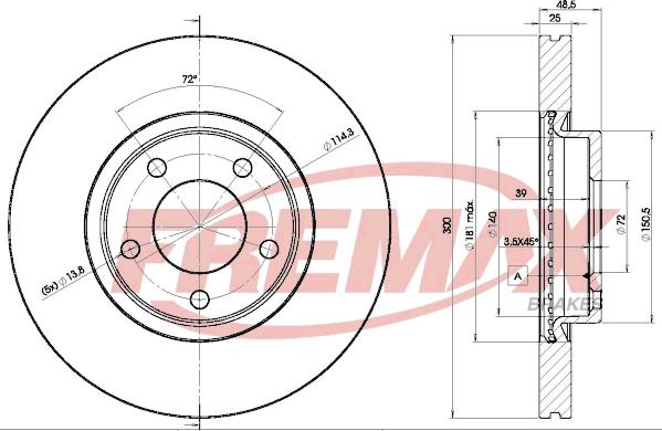 FREMAX BD-3273 - Тормозной диск autosila-amz.com