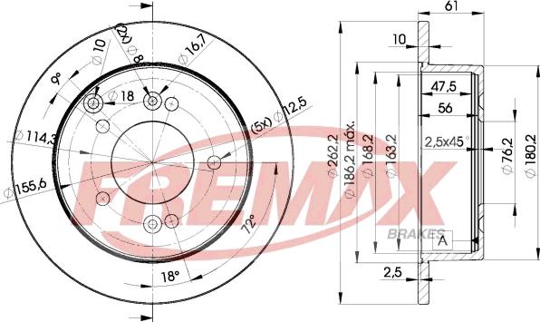 FREMAX BD-2905 - Тормозной диск autosila-amz.com