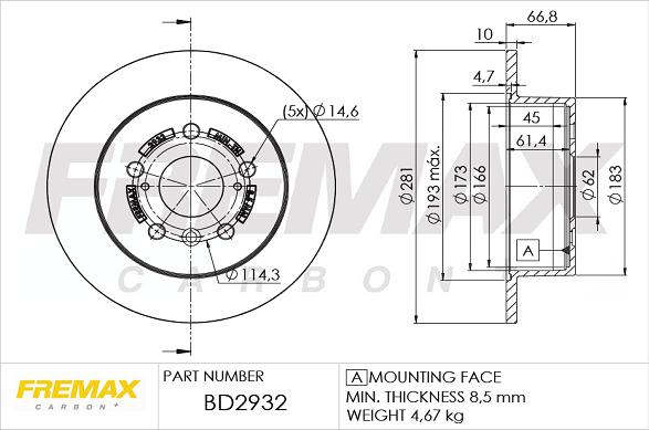 FREMAX BD-2932 - Тормозной диск autosila-amz.com