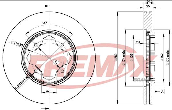 FREMAX BD-2582 - Тормозной диск autosila-amz.com